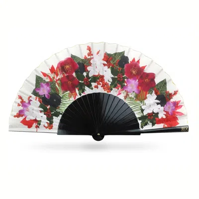 Khu Khu  Green / Red / Black Winter Hand-fan In Multi