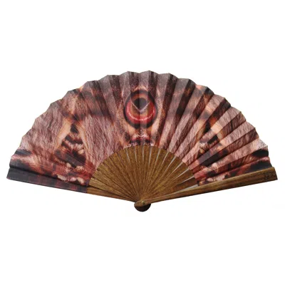 Khu Khu  Neutrals / Brown / Red Mountain Moth Hand Fan In Multi