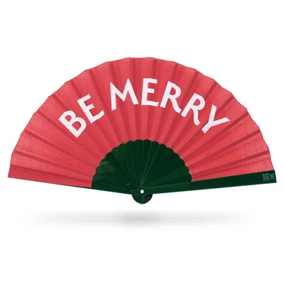 Khu Khu  Red / White / Green Be Merry Hand-fan In Multi
