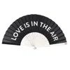 Khu Khu  White / Black Love Is In The Air Hand Fan