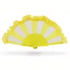Khu Khu  Yellow / Orange / White Tuscan Yellow Hand Fan In Yellow/orange/white
