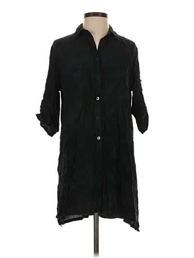 Pre-owned Khush 3/4 Sleeve Button Down Shirt In Black