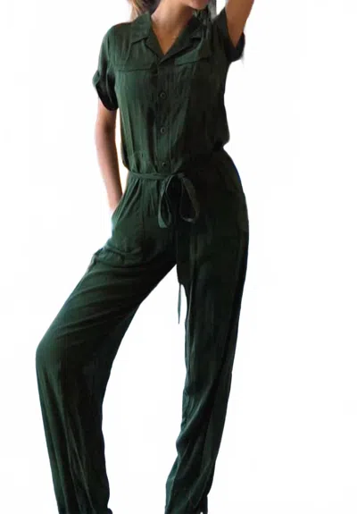 Khush Bonsai Jumpsuit In Tie Dye Murky Basil In Multi