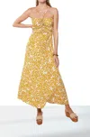 Khush Halter Neck Hani Midi Dress In Mustard In Yellow