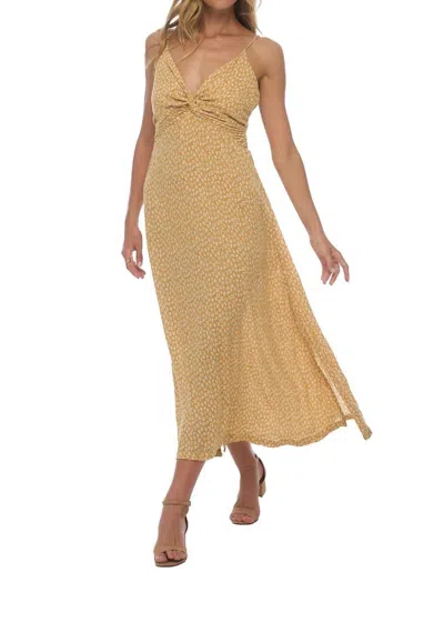 Khush Lorena Midi Dress In Tulipano Amber In Yellow