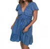 Khush Manoa Breeze Mini Dress In Granelli Blue In Multi