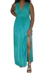 Khush Maxi Dress Noelle In Td Slosh Aqua In Blue
