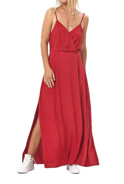 Khush Mohana Maxi Dress In Tie Dye Murky Red