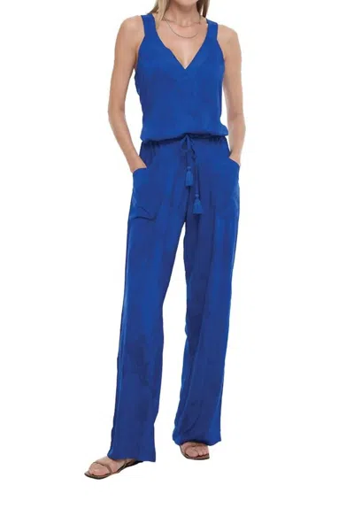 Khush Reeve V-neck Jumpsuit In Murky Midnight In Blue