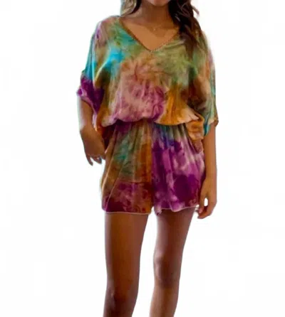 Khush Rock Romper In Tie Dye Multi Mix
