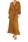 Khush Roxanne Boho Maxi Dress In Yellow/orange In Multi