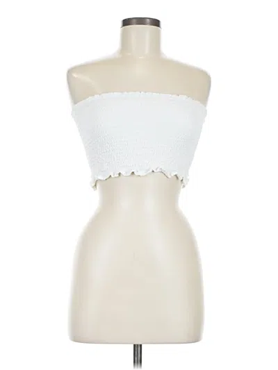 Pre-owned Khush Sleeveless Top White Strapless Neckline Tops