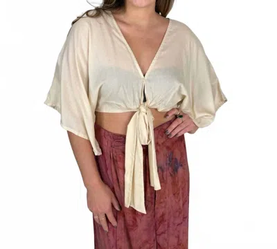 Khush Verona Top In Solid Creamy In Neutral