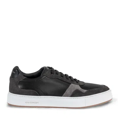 Khv Concept Black / Grey The B Sneaker Men's Black Leather In Black/grey