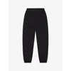 KHY KHY WOMEN'S BLACK TAPERED-LEG MID-RISE COTTON-TERRY JOGGING BOTTOMS