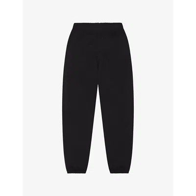 Khy Kids'  Womens Black Tapered-leg Mid-rise Cotton-terry Jogging Bottoms