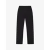 KHY KHY WOMENS BLACK WIDE-LEG MID-RISE COTTON-TERRY JOGGING BOTTOMS