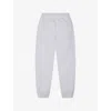 KHY KHY WOMEN'S HEATHER GREY TAPERED-LEG MID-RISE COTTON-TERRY JOGGING BOTTOMS