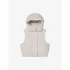 KHY KHY WOMENS STONE PADDED OVERSIZED BOXY-FIT SHELL HOODED PUFFER VEST