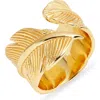 Ki-ele Featherly Band Ring In Gold