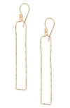 Ki-ele Lila Linear Drop Earrings In Gold