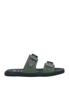 Kianid Man Sandals Military Green Size 7 Leather