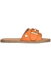 Kianid Suede Slides In Orange