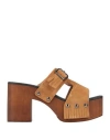 Kianid Woman Mules & Clogs Camel Size 9 Leather In Beige