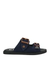 Kianid Woman Sandals Navy Size 6 Leather In Navy