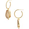 Kiara By Ki-ele Bianca Geode Drop Earrings In Gold