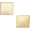 Kiara By Ki-ele Eliza Brushed Square Stud Earrings In Gold