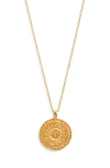 Kiara By Ki-ele Fez Mandala Pendant Necklace In Gold