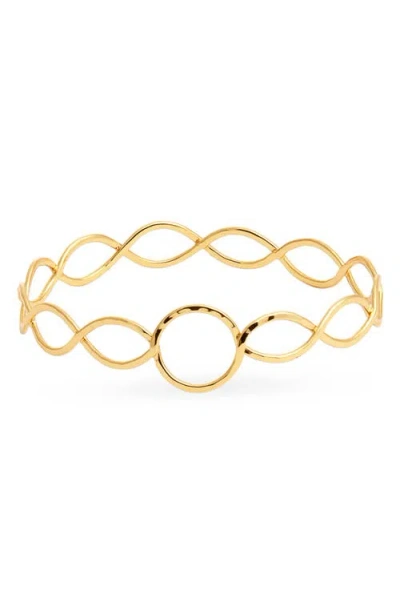 Kiara By Ki-ele Forever Infinity Bangle Bracelet In Gold