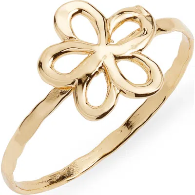 Kiara By Ki-ele Melia Open Flower Ring In Gold