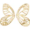 Kiara By Ki-ele Sai Butterfly Wing Statement Drop Earrings In Gold
