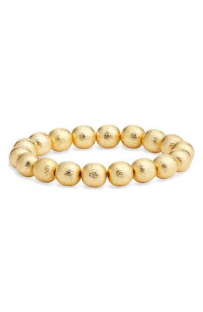 Kiara By Ki-ele Angela Beaded Stretch Bracelet In Gold