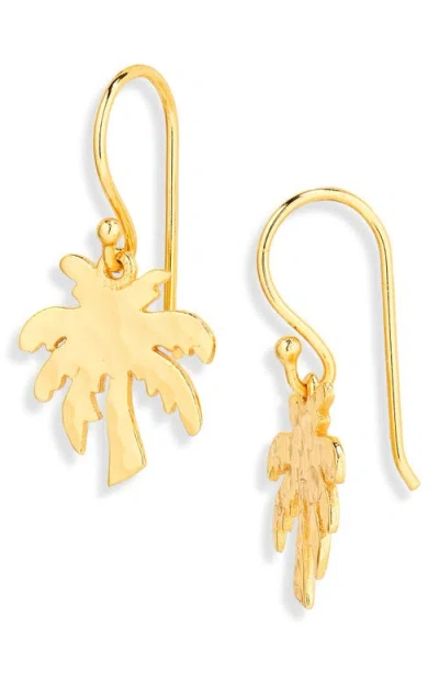 Kiara By Ki-ele Coco Palm Tree Drop Earrings In Gold