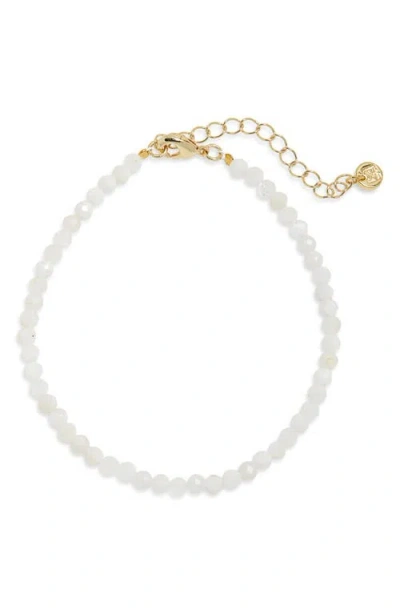 Kiara By Ki-ele Farrah Ii Petite Semiprecious Stone Beaded Bracelet In Gold