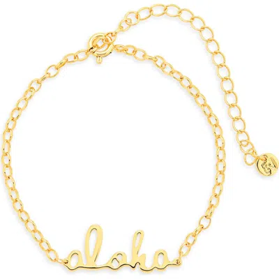Kiara By Ki-ele Simply Aloha Charm Chain Bracelet In Gold