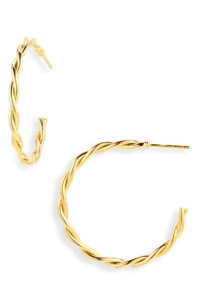 Kiara Conrad Danielle Twisted Hoop Earrings In Gold