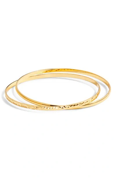 Kiara Conrad Katia Eclectic Stack Bangle Bracelet In Gold