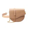 Kiara Ventrella Women's Neutrals / Brown / Gold Ella Wave Saddle Bag - Cappuccino Brown In Brown/gold