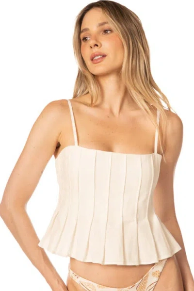 Kiby's Kids' Kibys Shell Tides Helga Peplum Crop Top In White