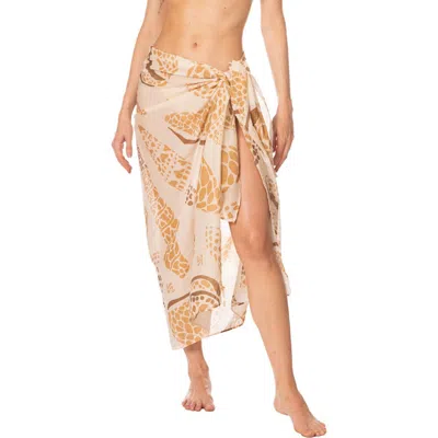 Kiby's Kids' Kibys Shell Tides Loretta Shell Print Cotton Pareo Sarong