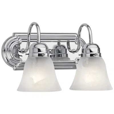 Kichler 12.25-in 2-light Chrome Traditional Vanity Light