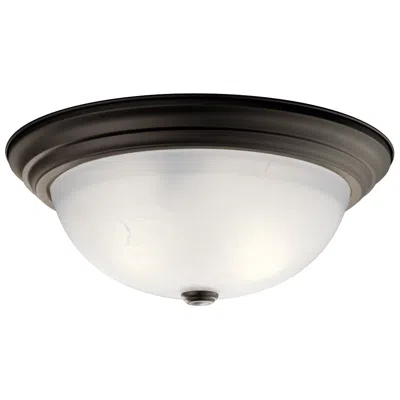 Kichler 15.25-in W Olde Bronze Flush Mount Light