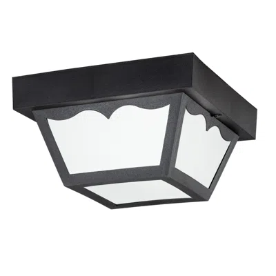 Kichler 1-light 8.5-in Black Indoor/outdoor Flush Mount Light