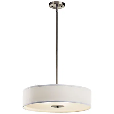 Kichler 20" Wide Nickel And White Shade Modern Pendant Ceiling Light