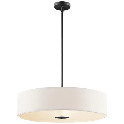 Kichler 24" Wide 3-light White Drum Modern Pendant