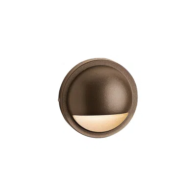 Kichler 4" Wide 2700k Led Bronze Half Moon Deck Light